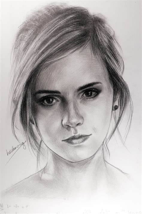 emma watson pencil drawing|More.